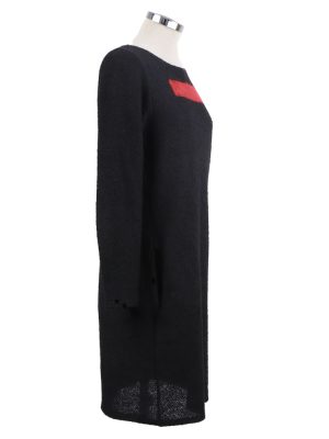 trui jurk zwart wol
