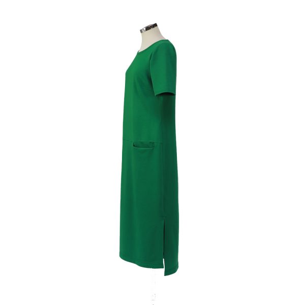 groen midi jurk met zakken