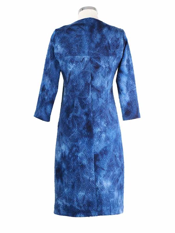 blauw stretch jurk