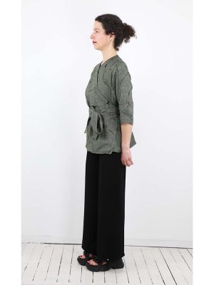 groene linnen blouse modekwartier