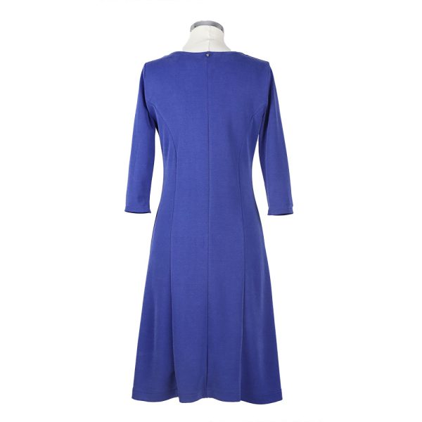 blauwe A-lijn jurk